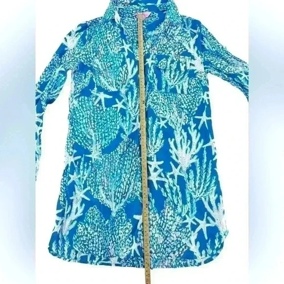 Lilly Pulitzer Captiva Tunic Brewster Blue Good Reef Tunic - Picture 9 of 10